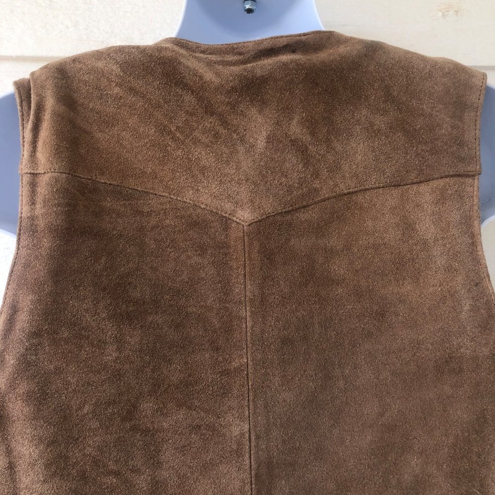 Adler Leather Manufacturing Co Vintage Size 42 Suede Sherpa Lined Vest Jacket - Picture 14 of 15